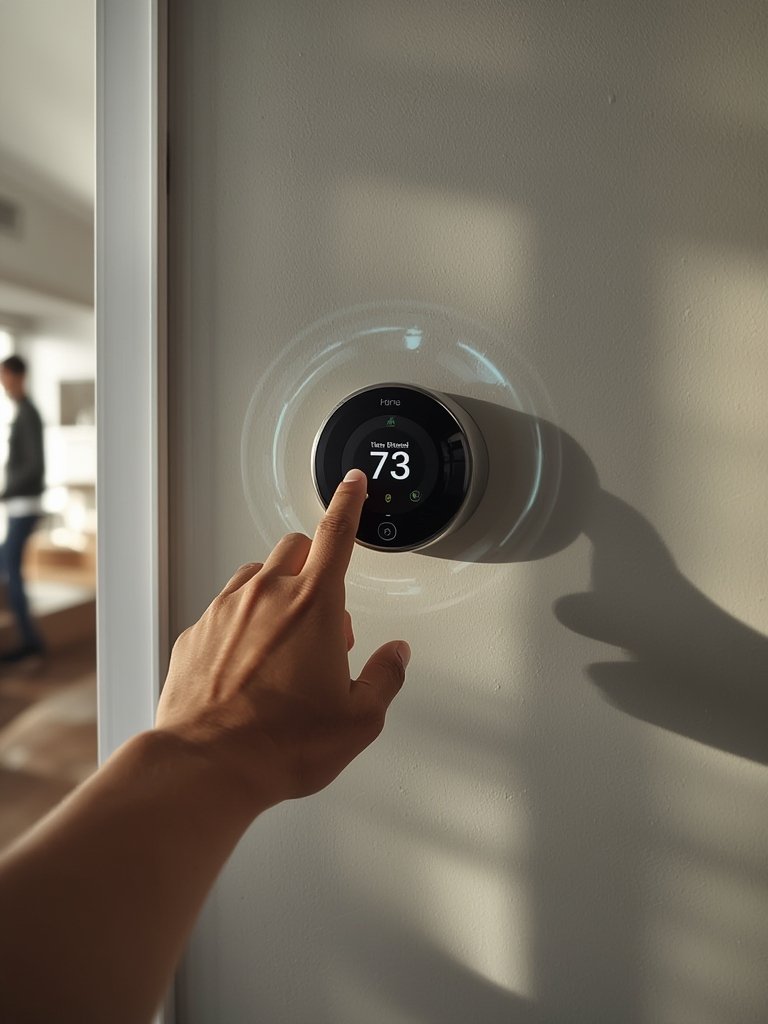 AI smart thermostat with occupancy detection - Illustration 2