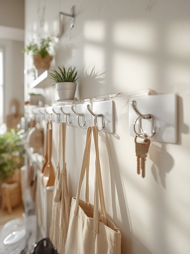 Utility Hooks: 7 Ultimate Strategies For Easy Home Organization In 2026 2 utility hooks in action