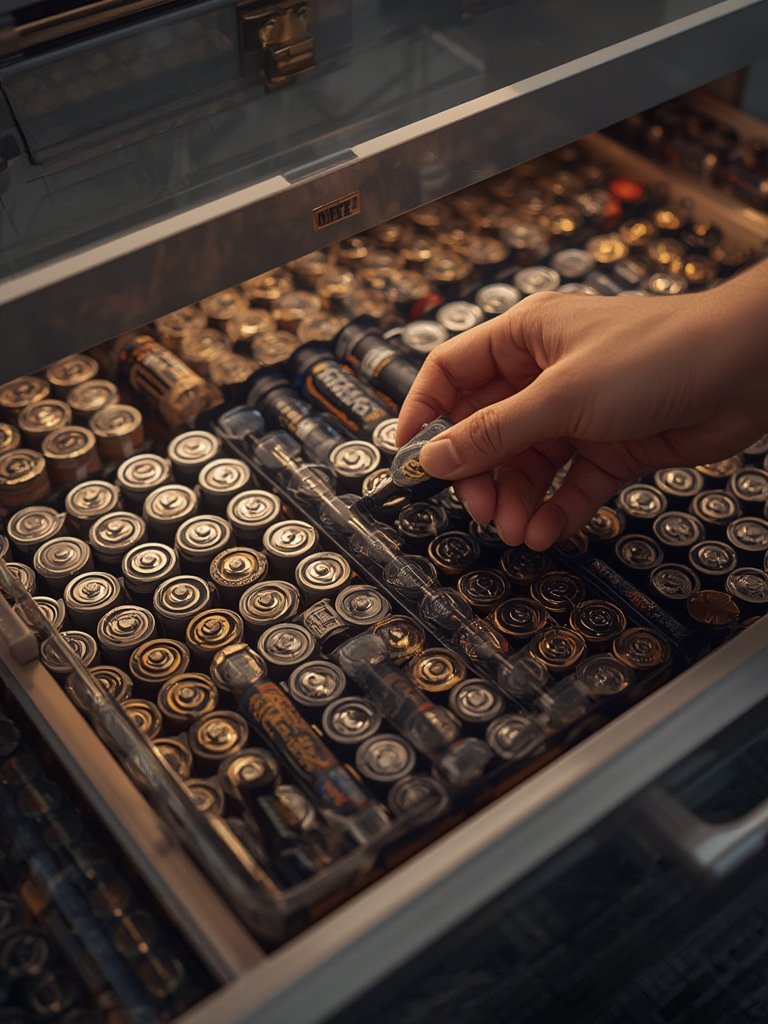 battery organizer in action