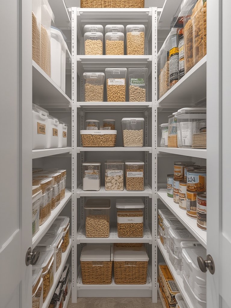 plastic shelves in action