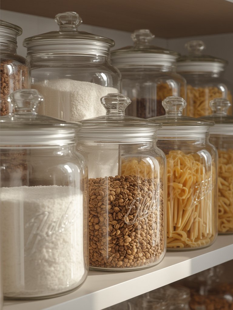 glass jars in action