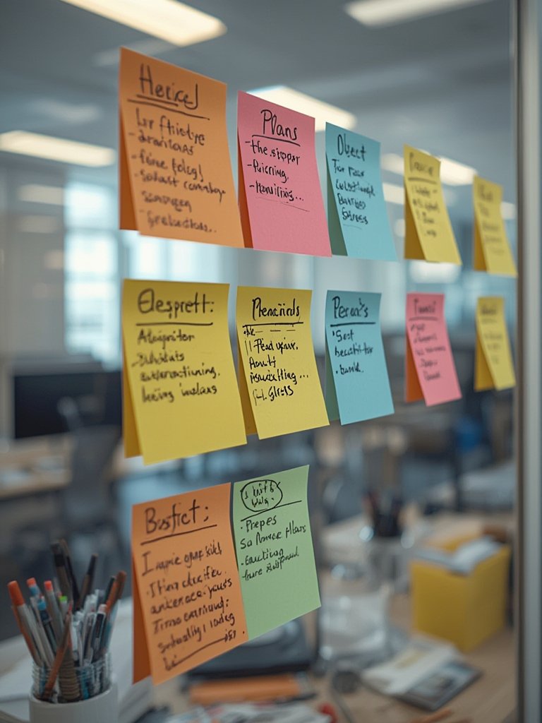 sticky notes in action