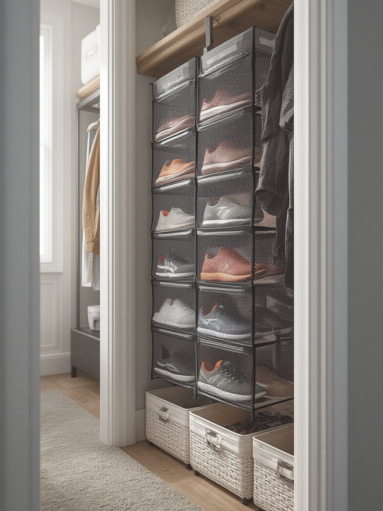 shoe organizer in action