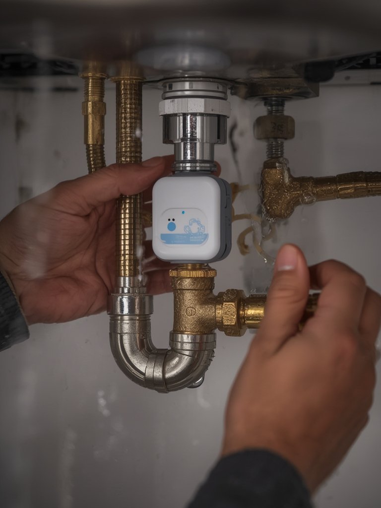 smart water leak detector with shut off - Illustration 2