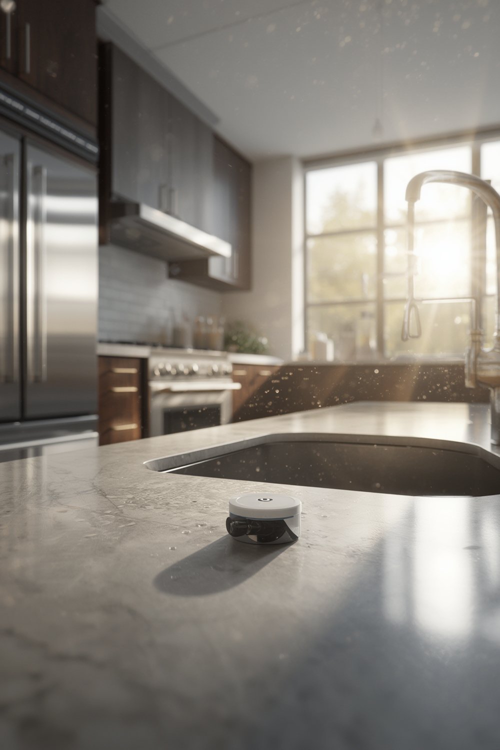 smart water leak detector with shut off - Illustration 1