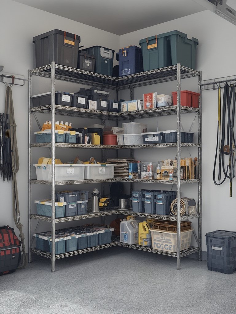 garage shelving in action