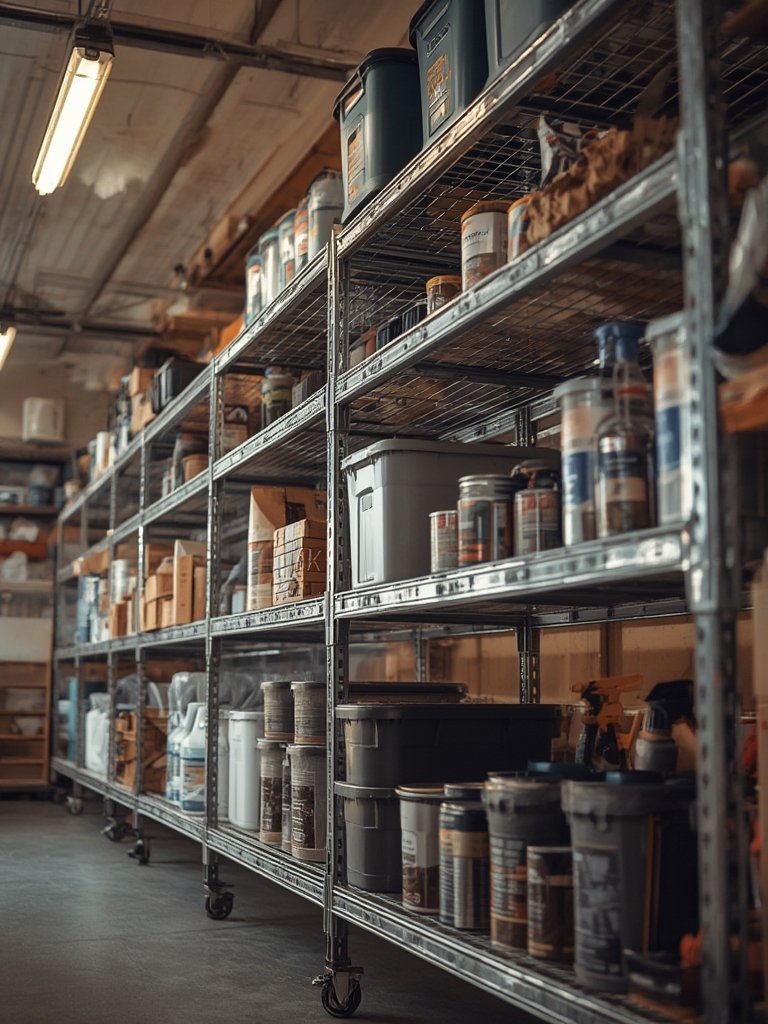 garage shelving in action